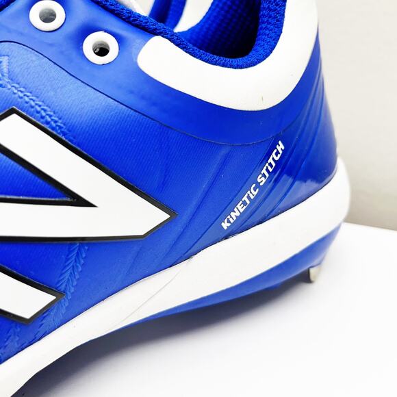 New Balance Men's 4040 v5 Metal Baseball Cleats Blue White Shoes Size 6 - Picture 4 of 7